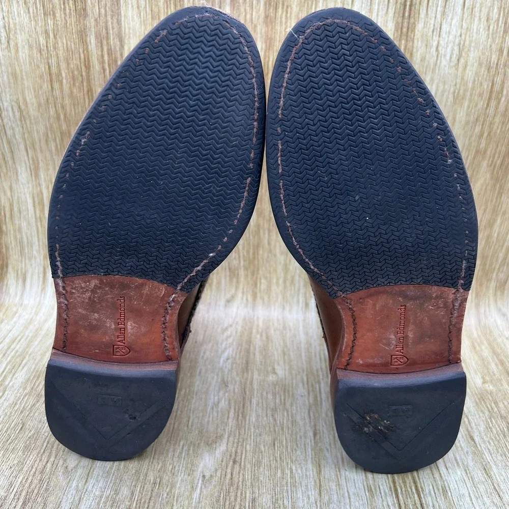 Allen Edmonds Shaker Heights Boots Men's Size 9 E Brown‎ Leather Tweed 8727